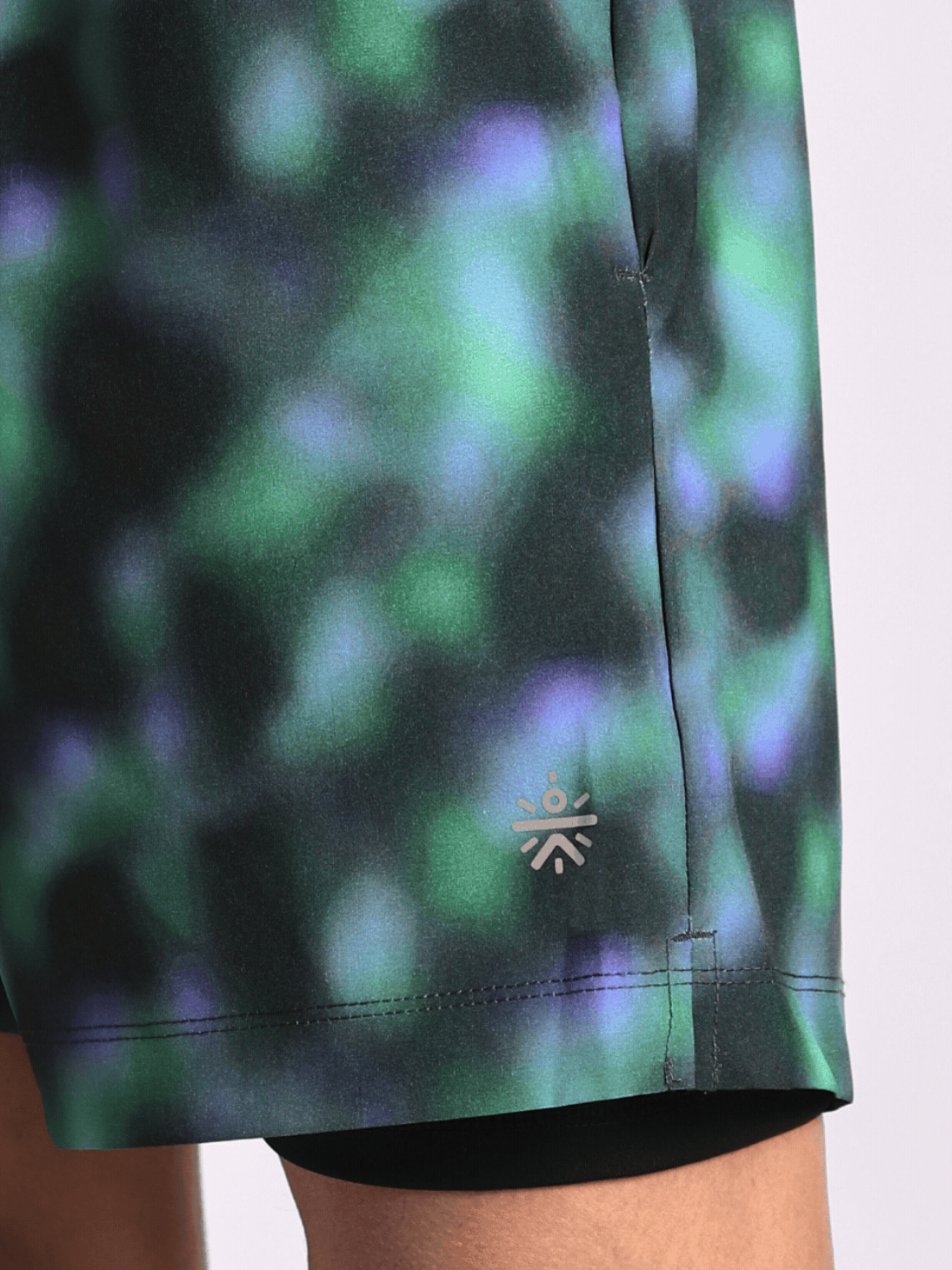 Men's Halo Print Night Run Shorts with Inbuilt Tights