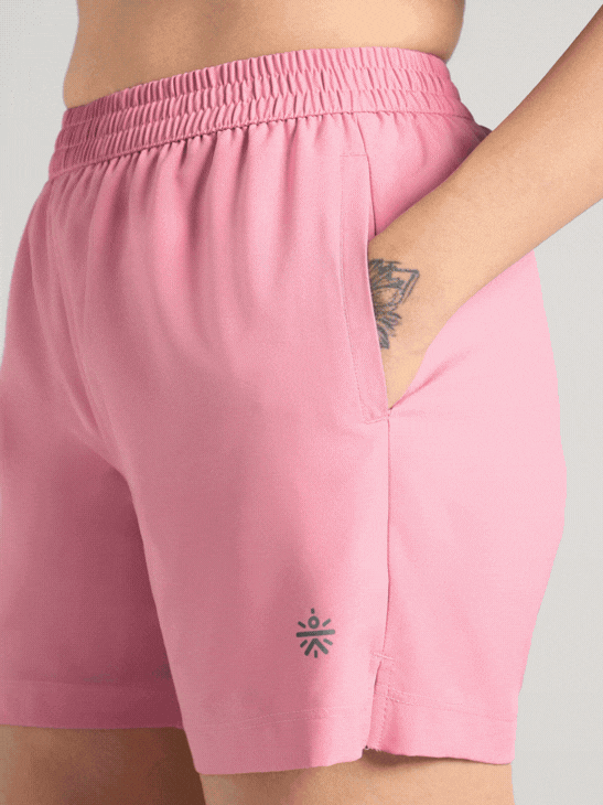 Women's Pink Elevated Run Shorts