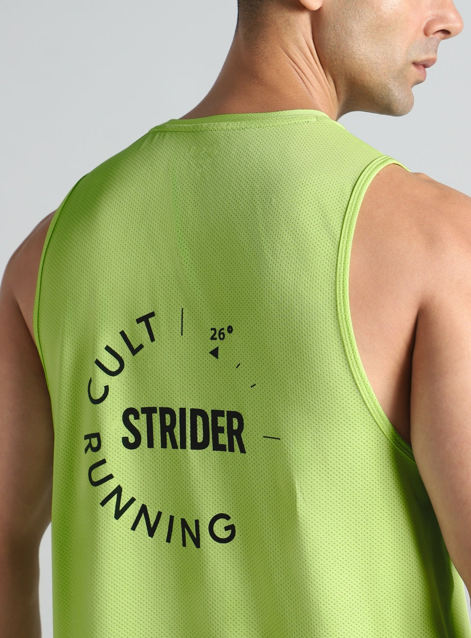 Men's Lime Cult Strider Running Tank