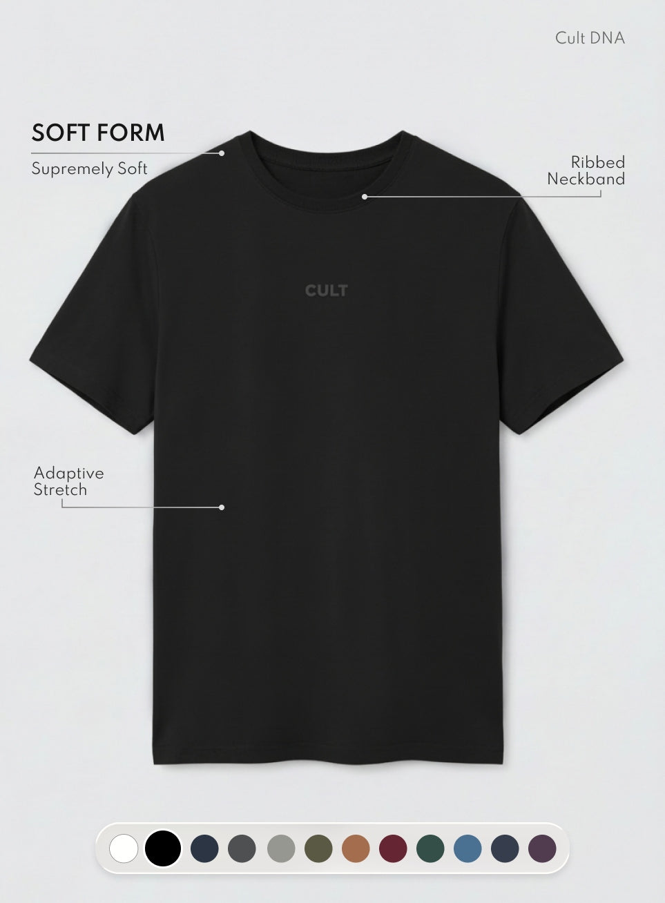 Men's Black Soft Form Classic T-shirt