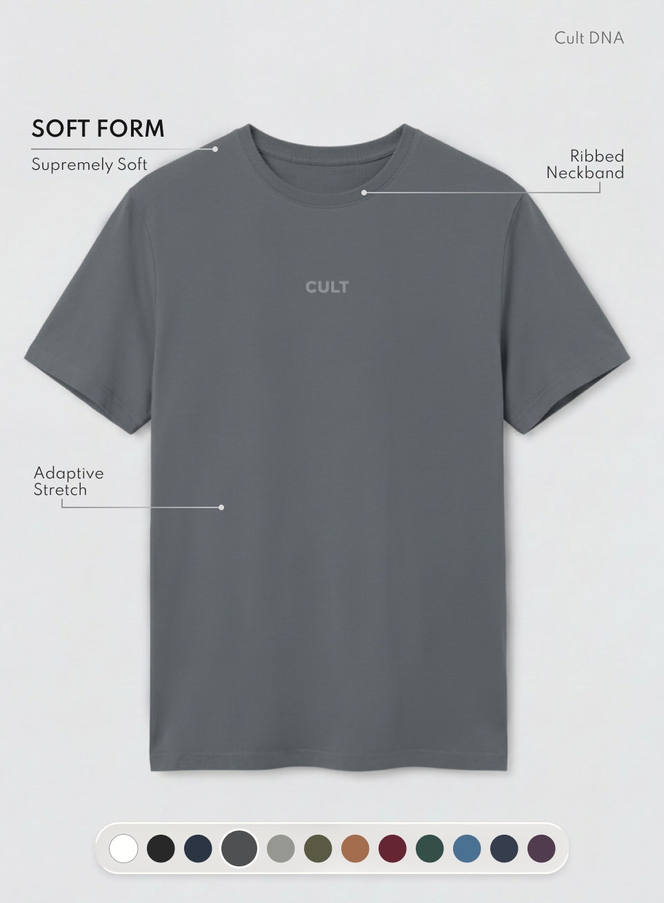 Men's Dark Grey Soft Form Classic T-shirt
