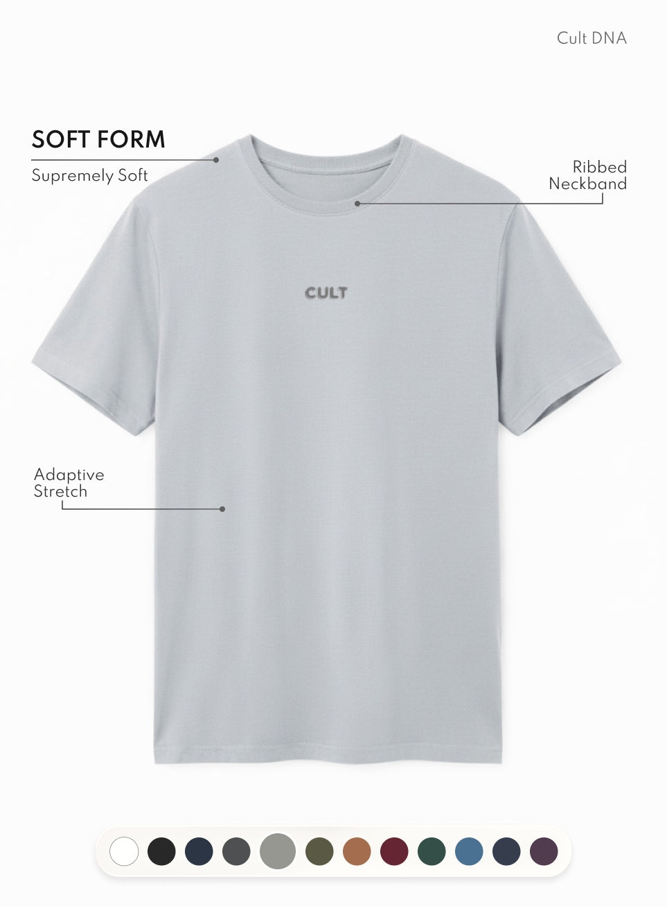 Men's Grey Soft Form Classic T-shirt