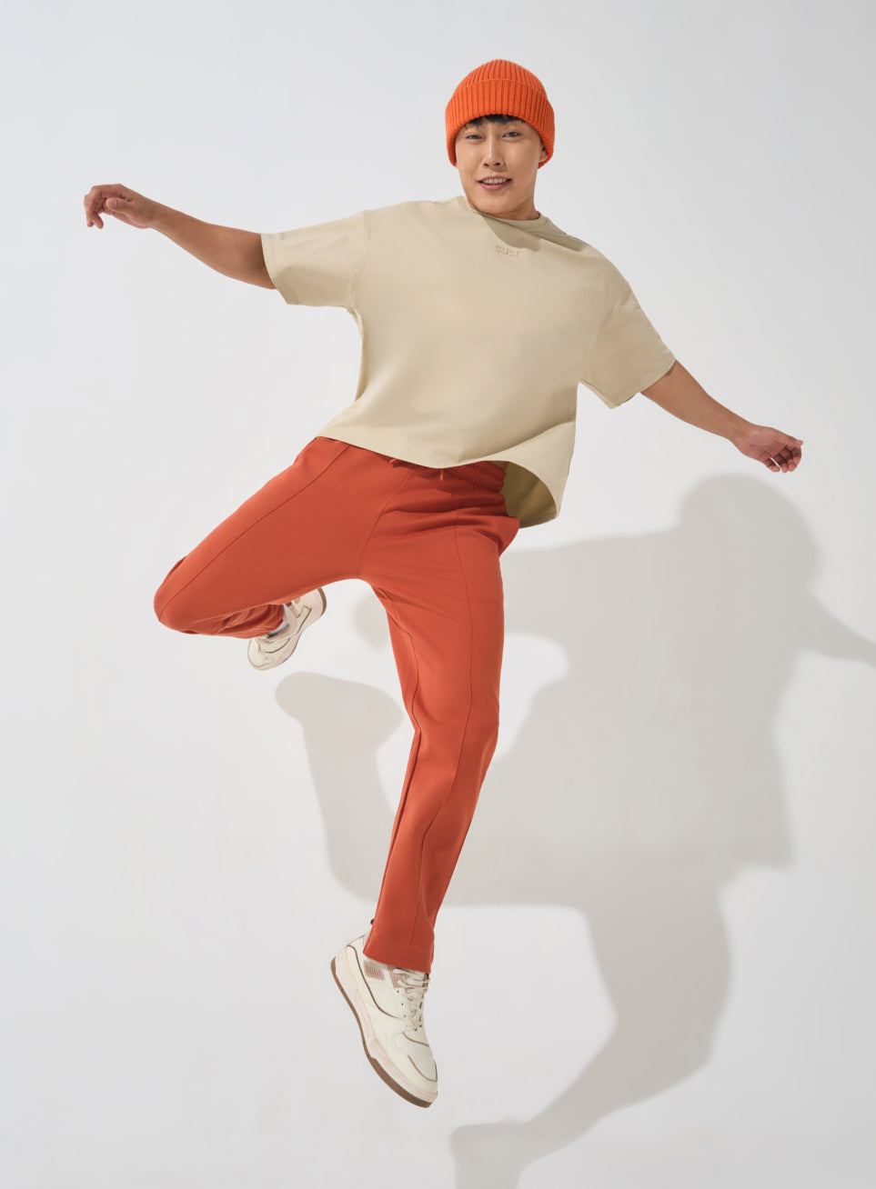 Men's Beige Soft Form Oversized T-shirt