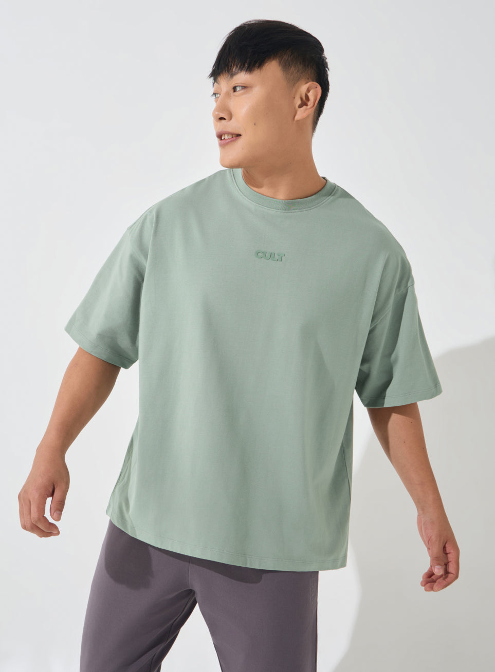 Men's Olive Soft Form Oversized T-shirt