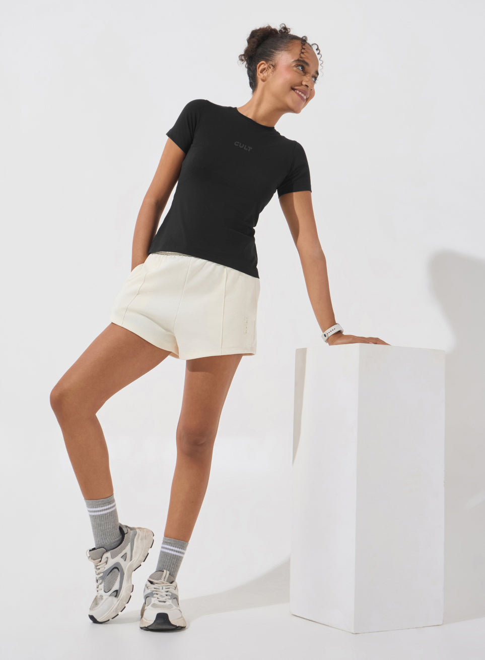 Women's Black Soft Form Snug T-shirt