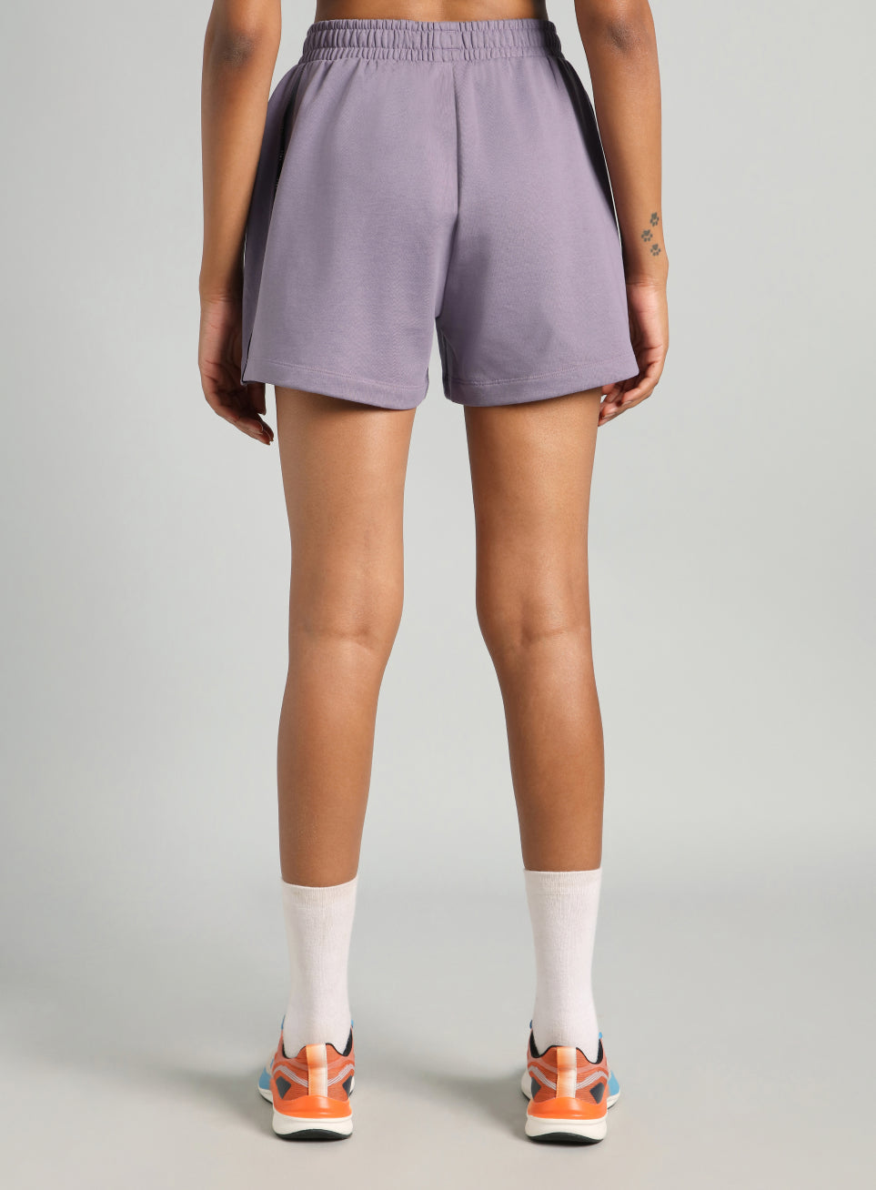 Women's Purple Panelled Shorts
