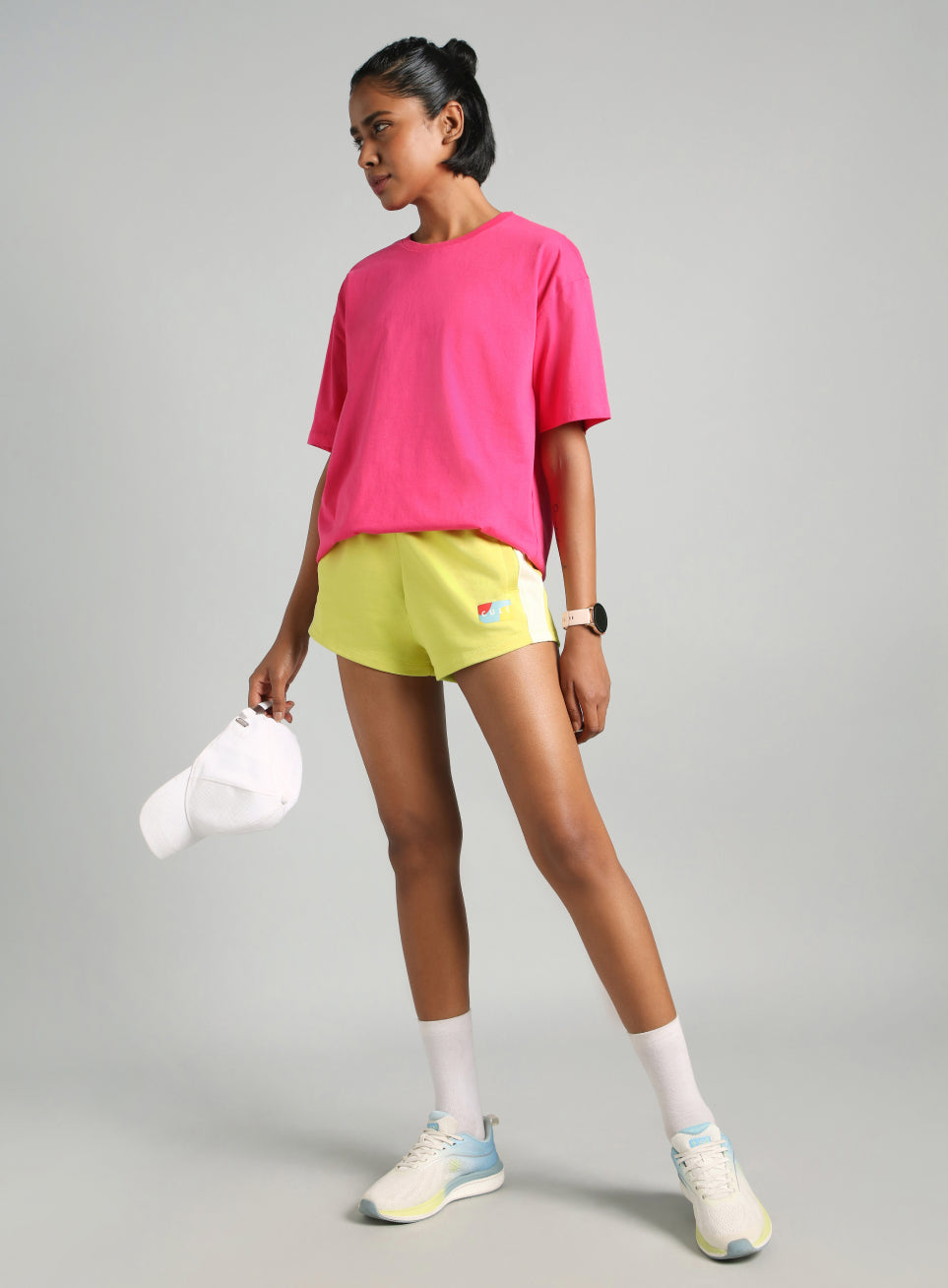 Women's Yellow Contrast Play shorts