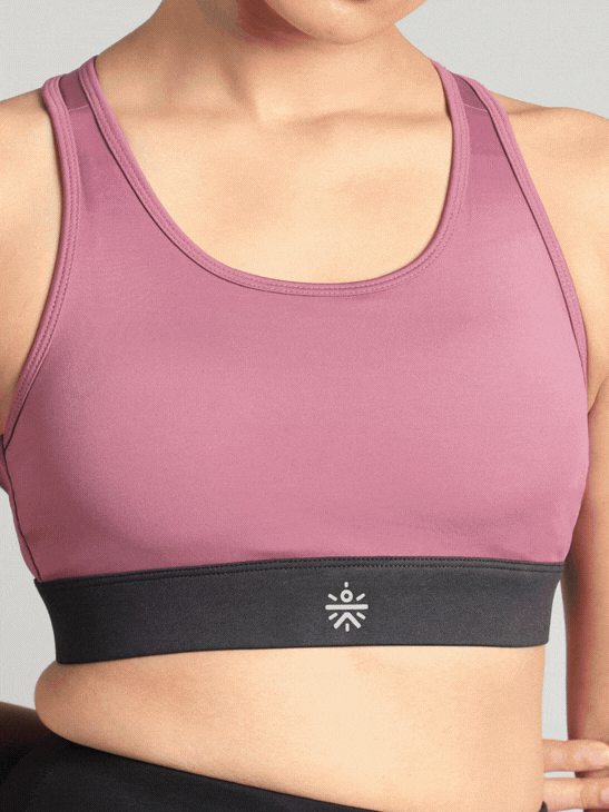Women's Pink Run Forward High Support Bra