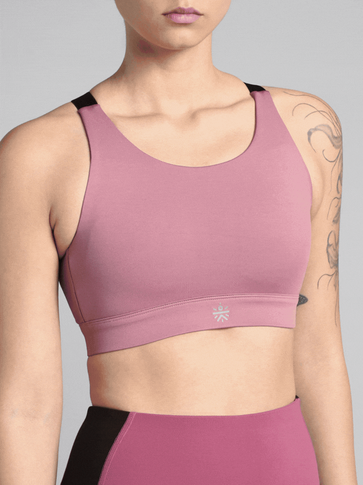 Women's Pink High Impact Running Bra