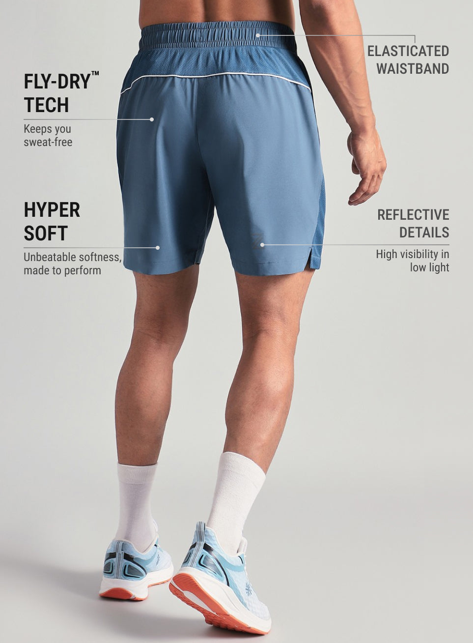 Men's Blue Runner's Sprint Shorts