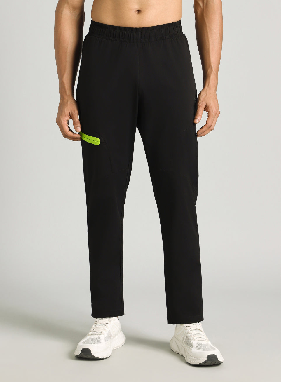 Men's Black Runner's Flex Trackpants