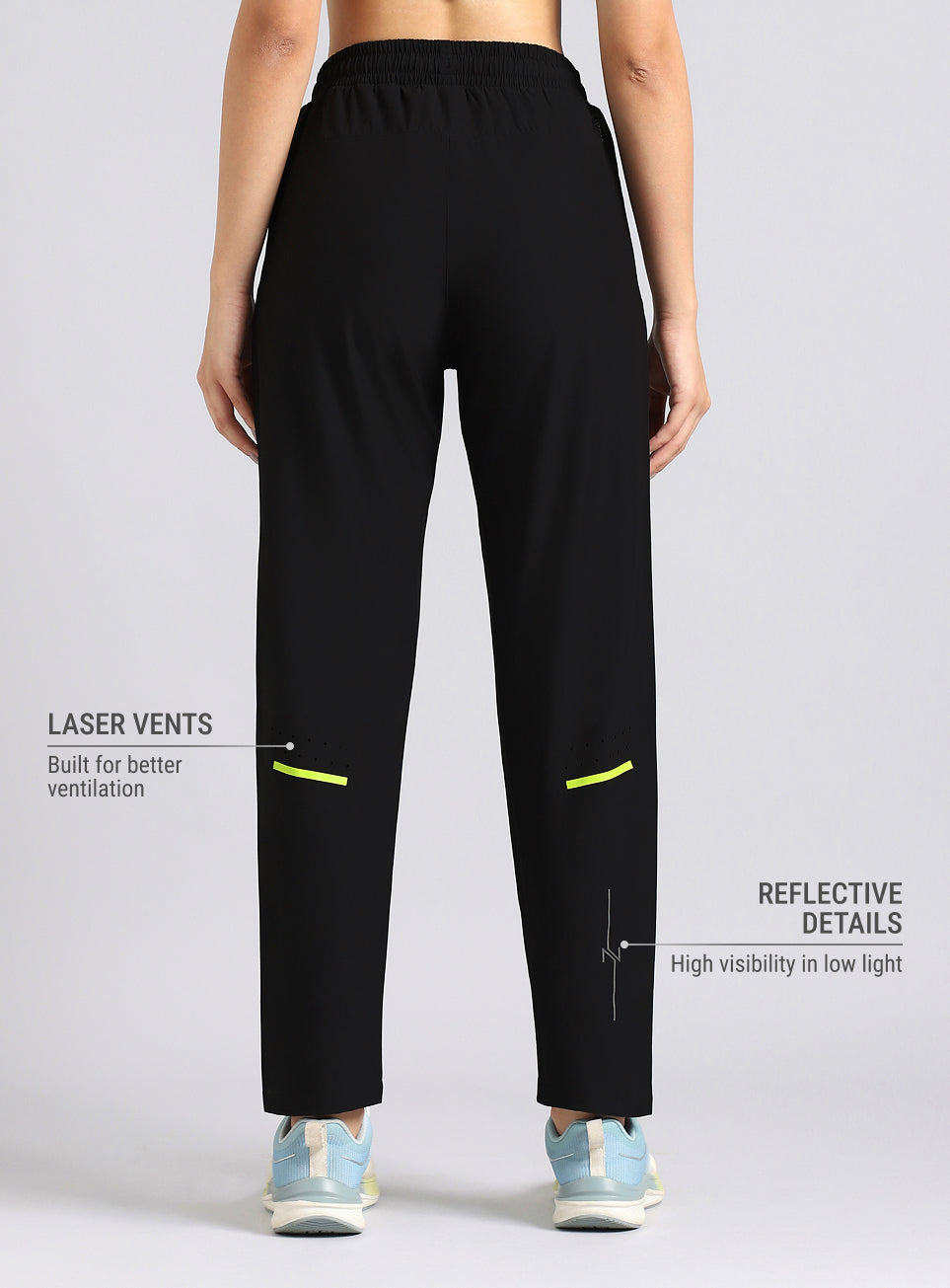 Women's Black Pace Pro Running Trackpants