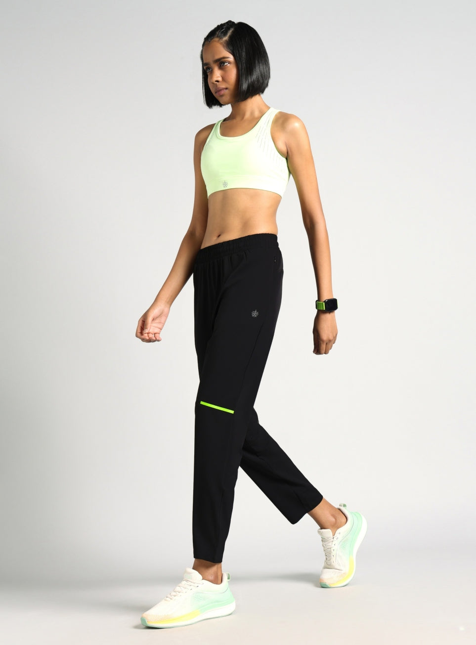 Women's Black Pace Pro Running Trackpants