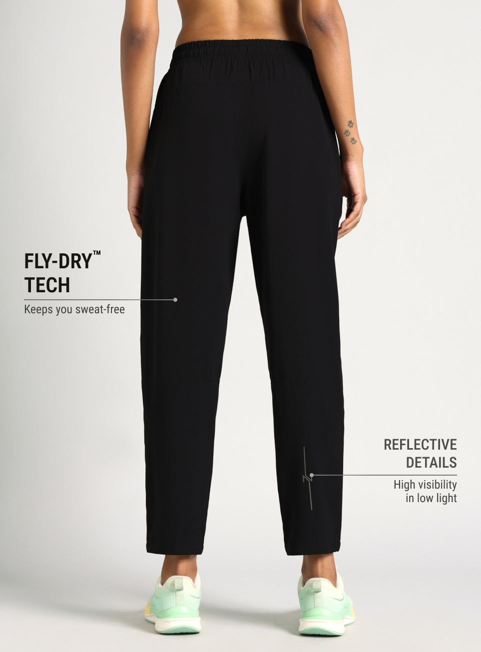Women's Black Pace Pro Running Trackpants