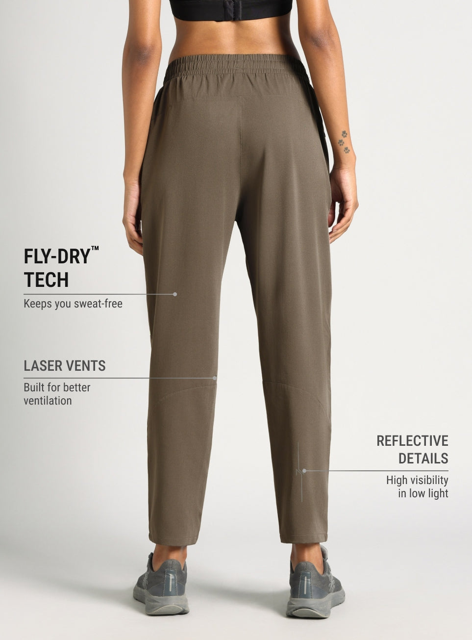Women's Grey Pace Pro Running Trackpants