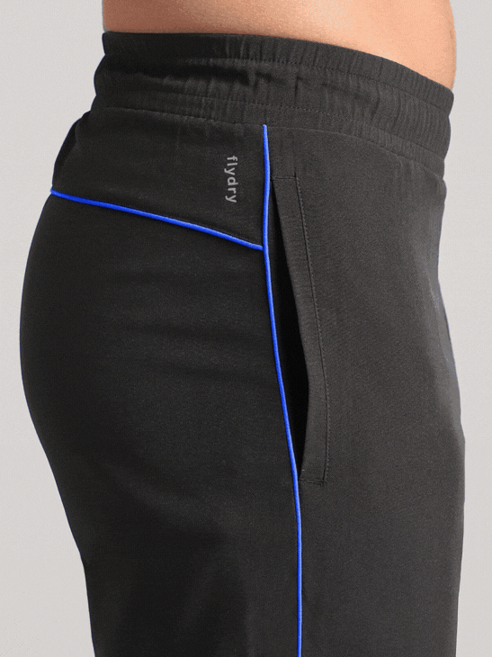Men's Black Run Elevate Trackpants