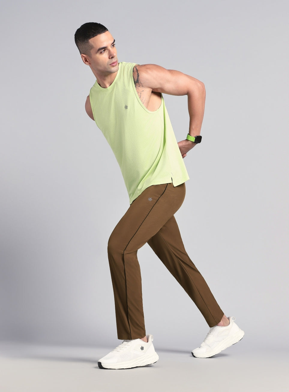Men's Brown Run Elevate Trackpants