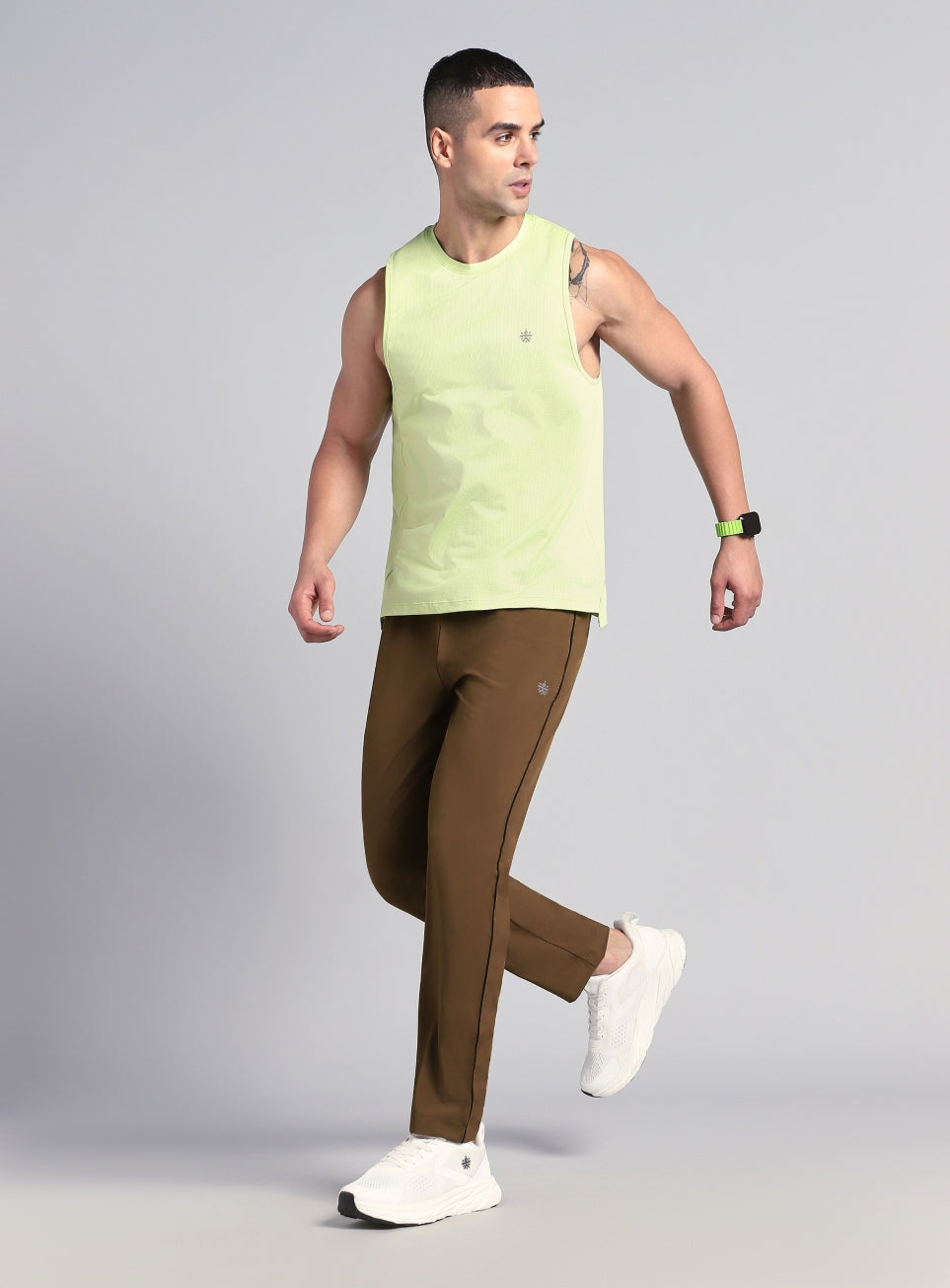 Men's Brown Run Elevate Trackpants