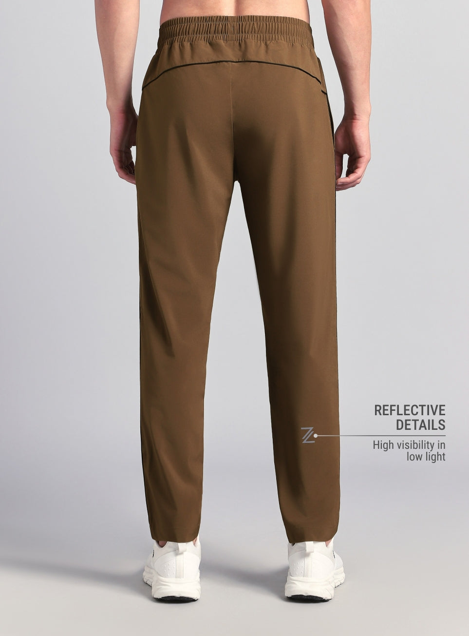 Men's Brown Run Elevate Trackpants