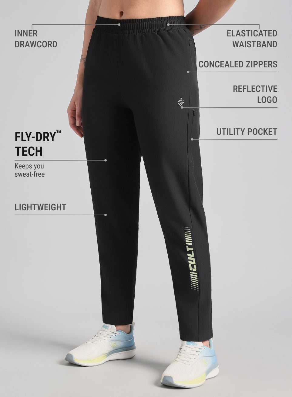 Women's Black Speed Flex Trackpant