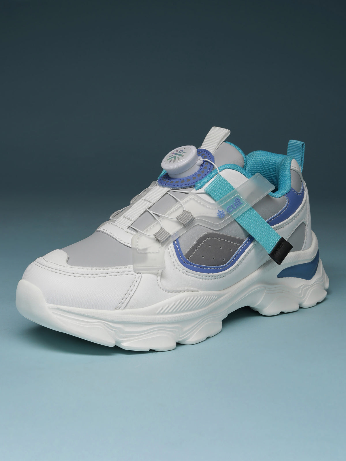 cult Kids' Zoomster Sneakers - White/Grey
