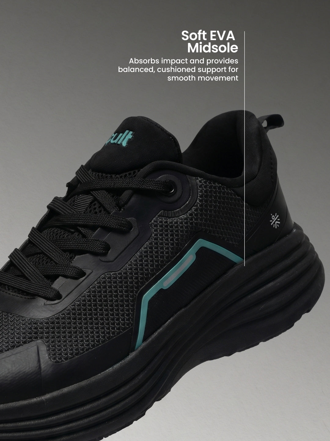 cult Men's GridWeave Walking Shoes - Black