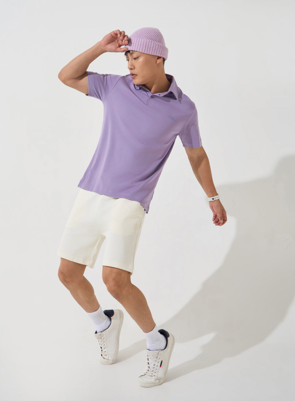 Men's Purple Everyday Luxe Cotton Polo T-shirt
