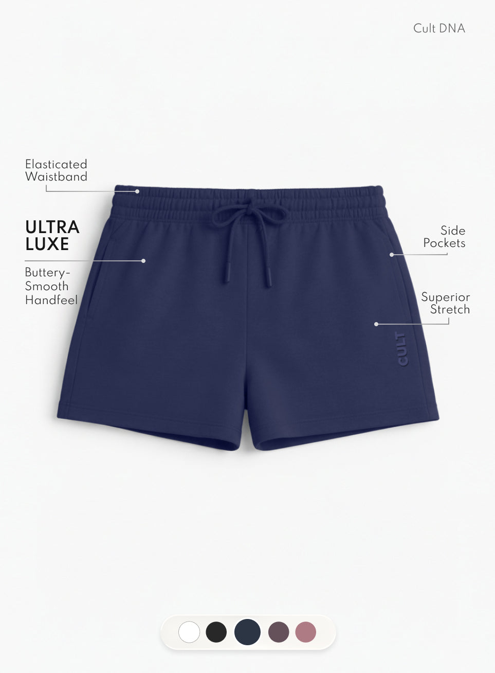 Women's Navy Ultra Luxe Classic Shorts