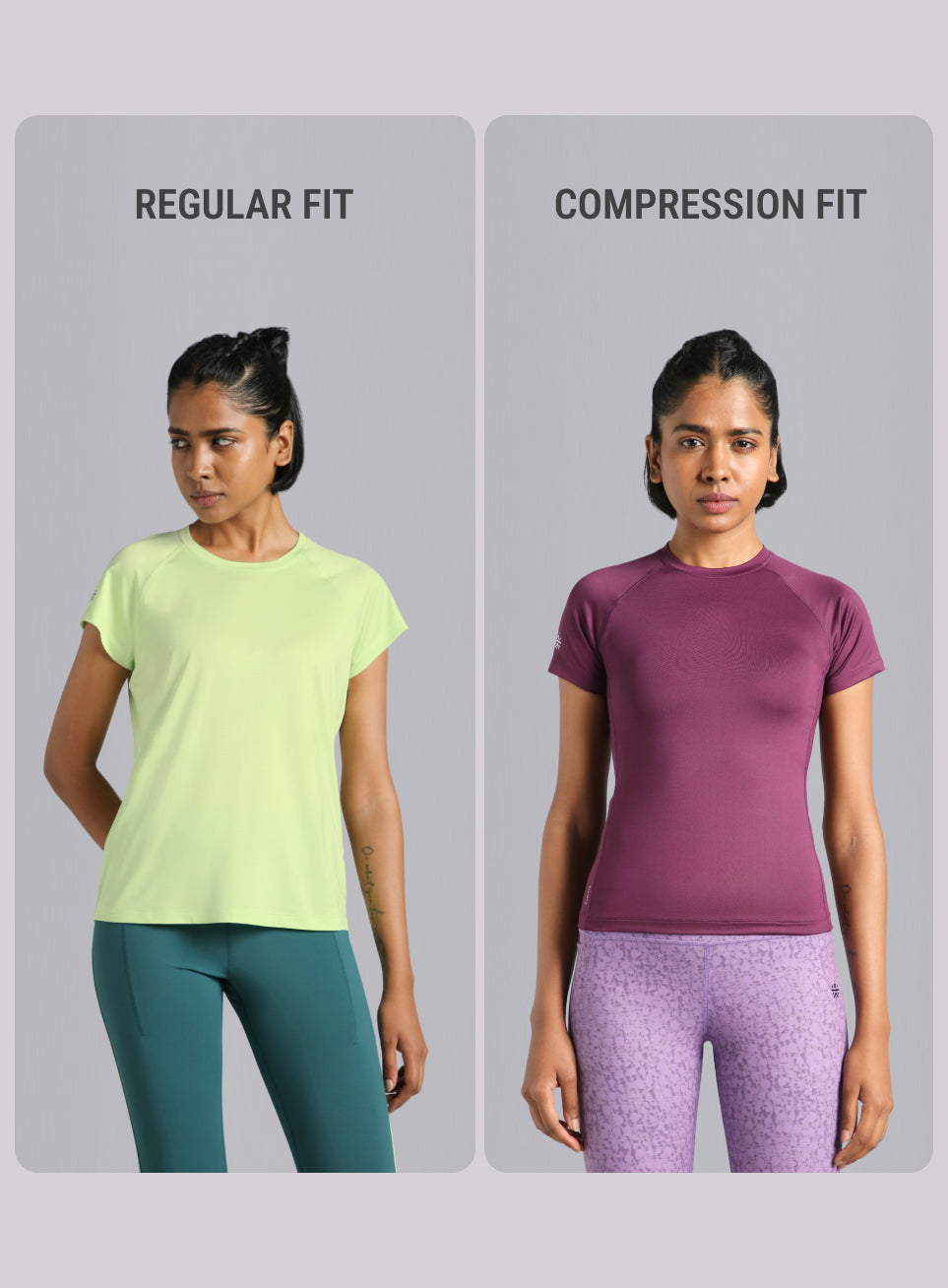 Women's Purple Power Full Sleeve Compression T-shirt