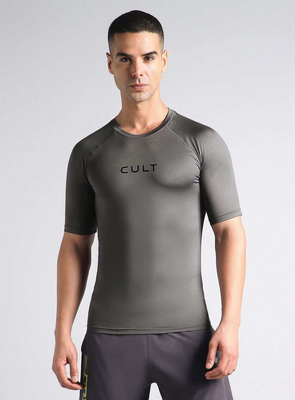 Men's Dark Grey Power Compression T-shirt