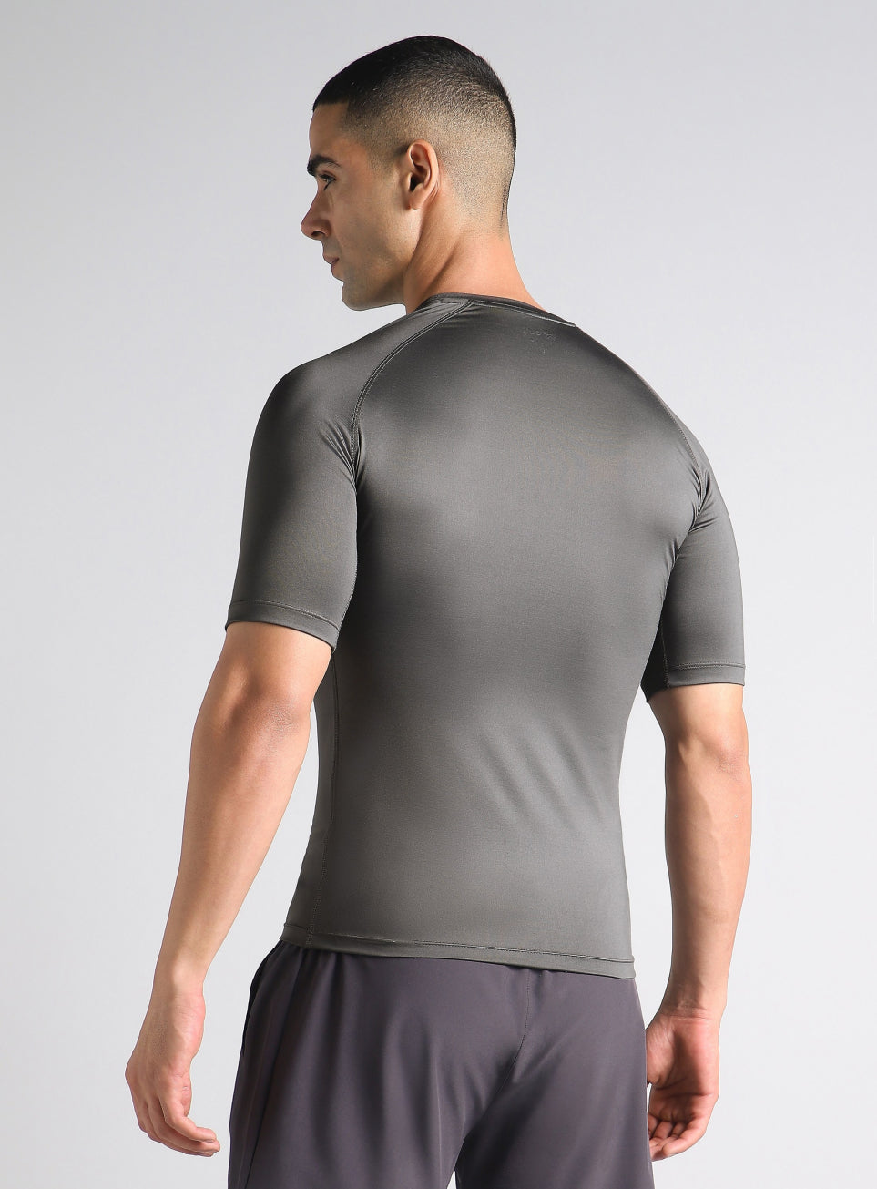 Men's Dark Grey Power Compression T-shirt
