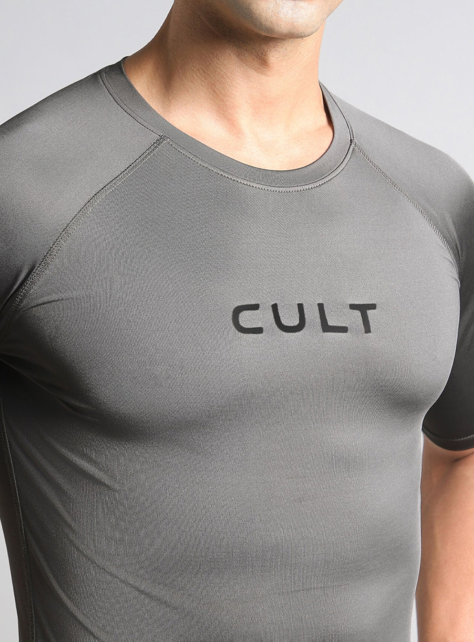 Men's Dark Grey Power Compression T-shirt