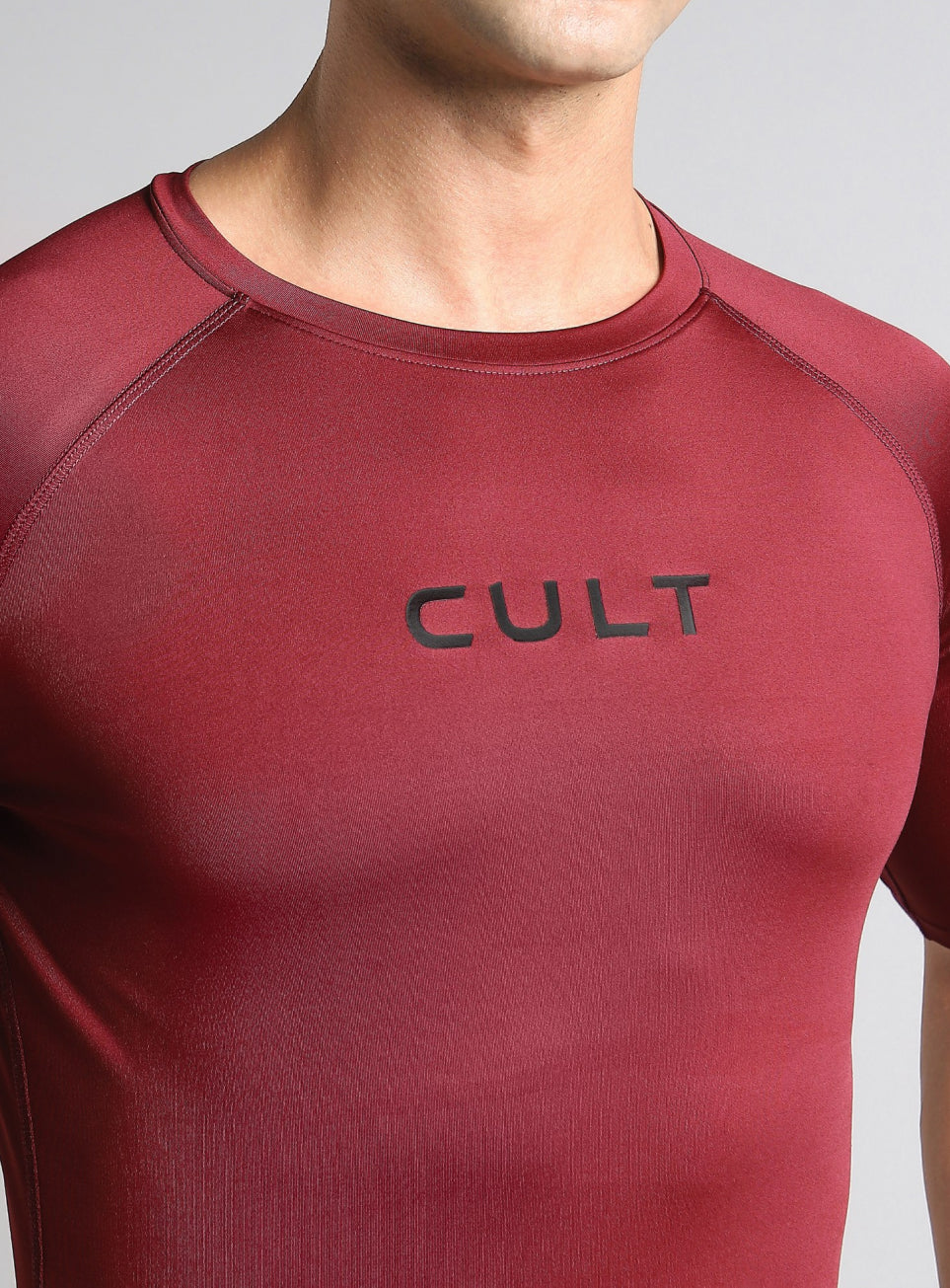 Men's Maroon Power Compression T-shirt
