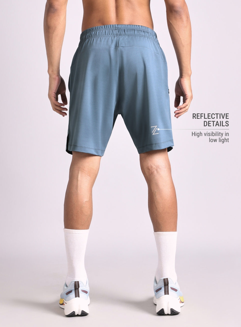 Men's Blue Pace Up Running Shorts