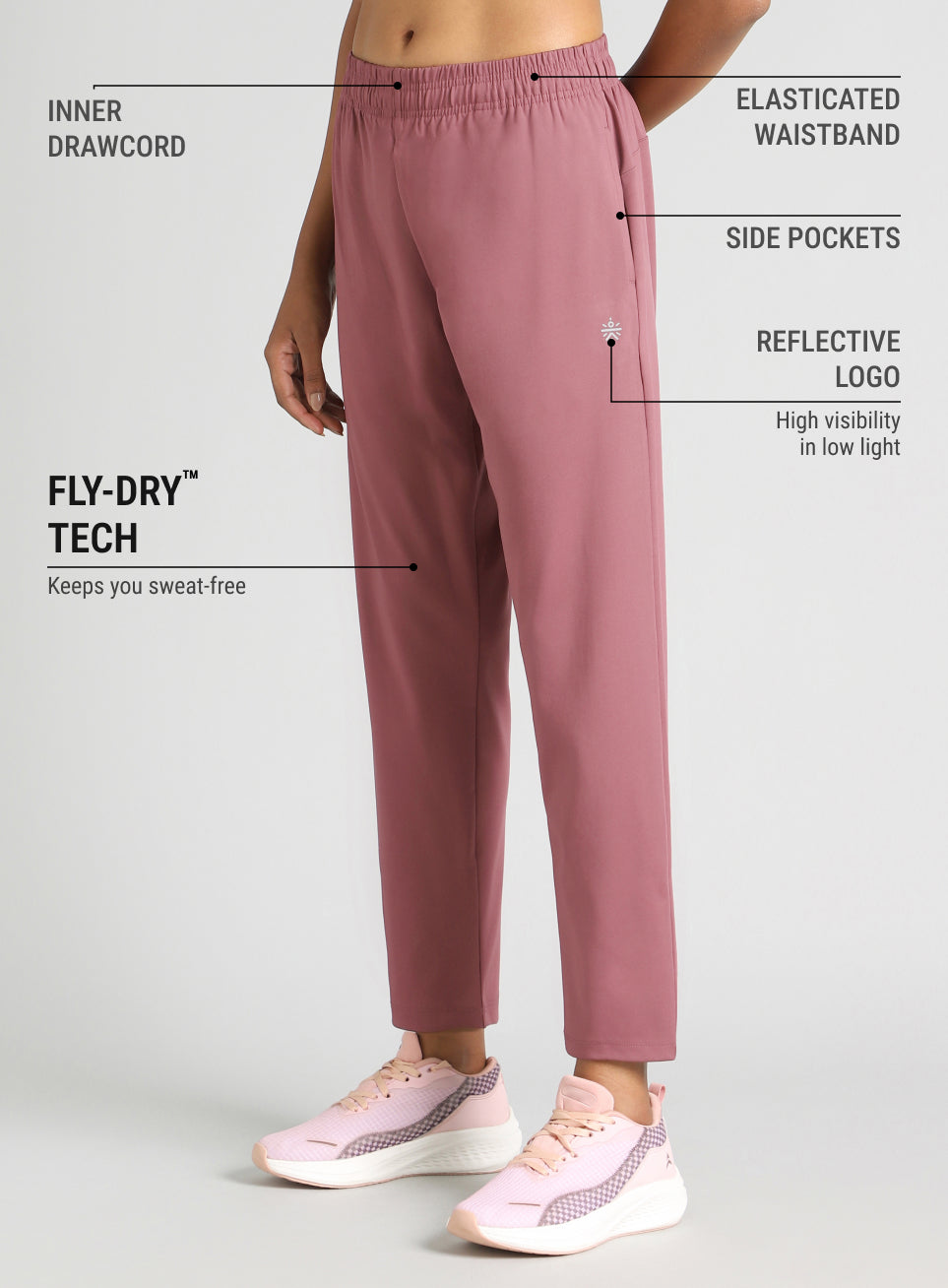 Women's Brown Cult Essential Running Joggers