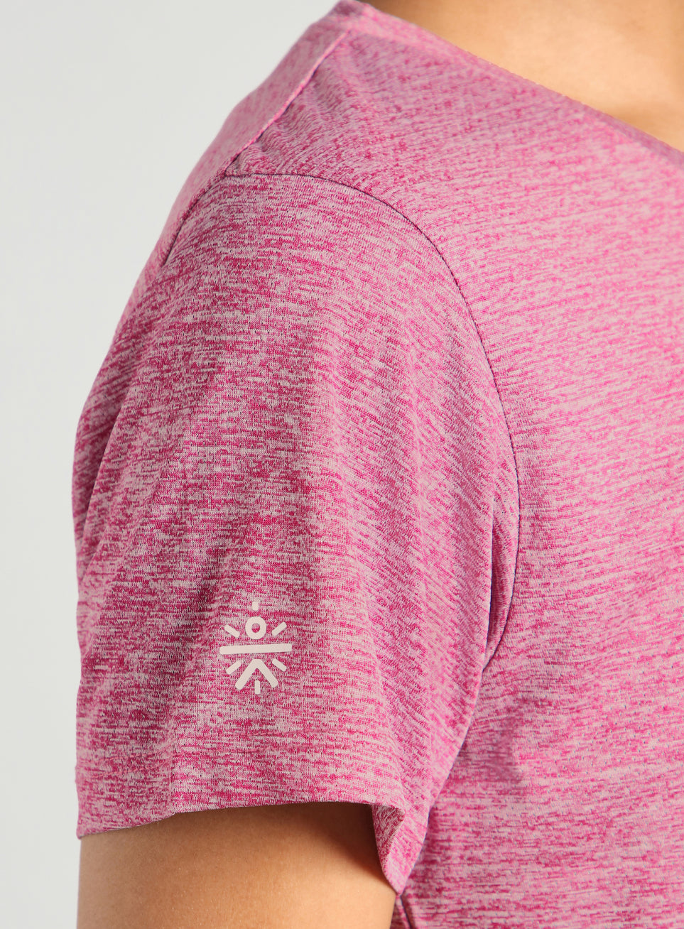 Women's Pink Training Textured T-shirt