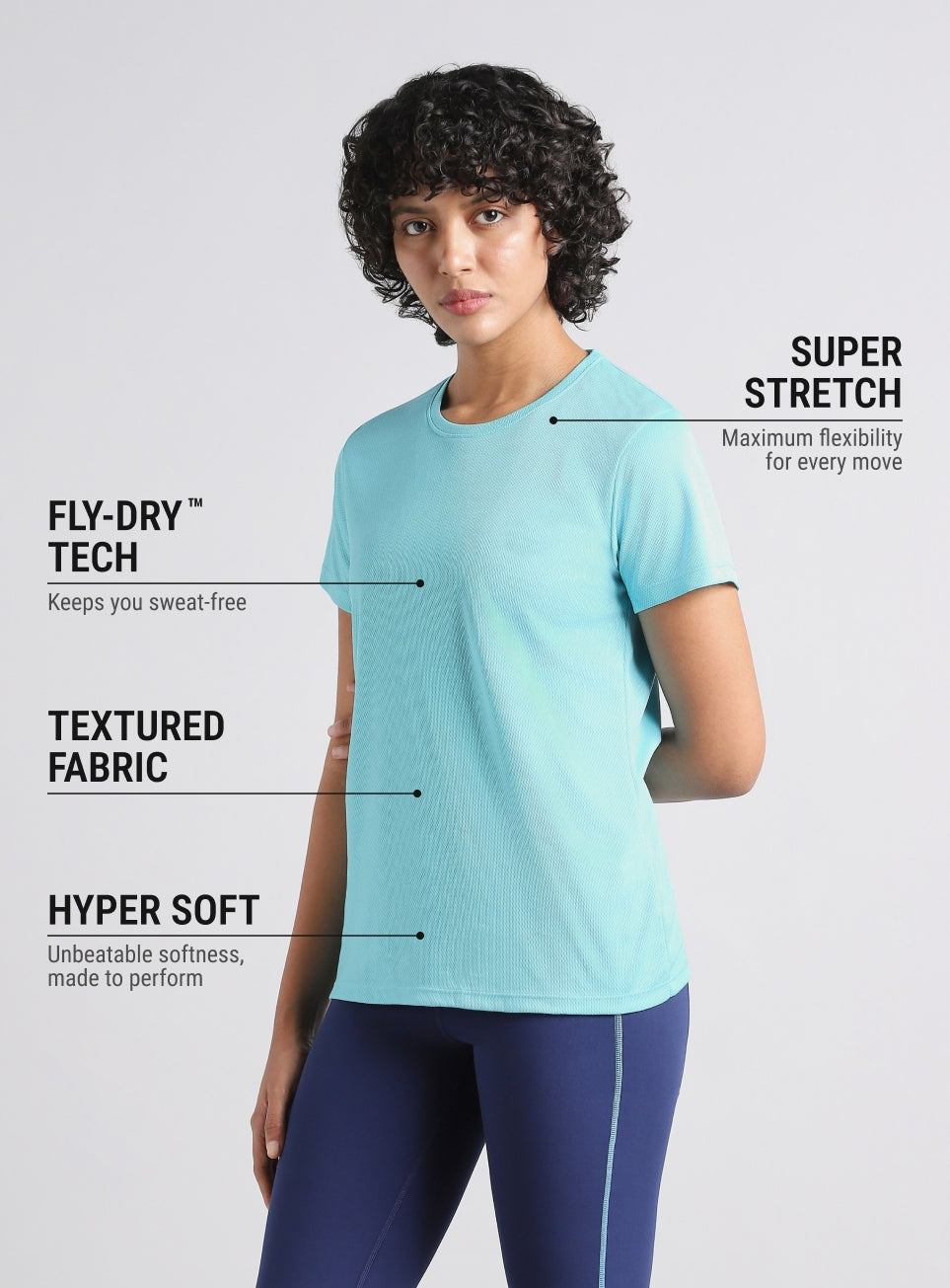 Women's Blue Performance T-shirt