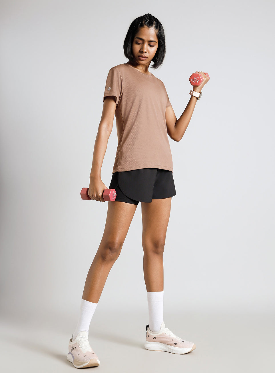 Women's Brown Performance T-shirt