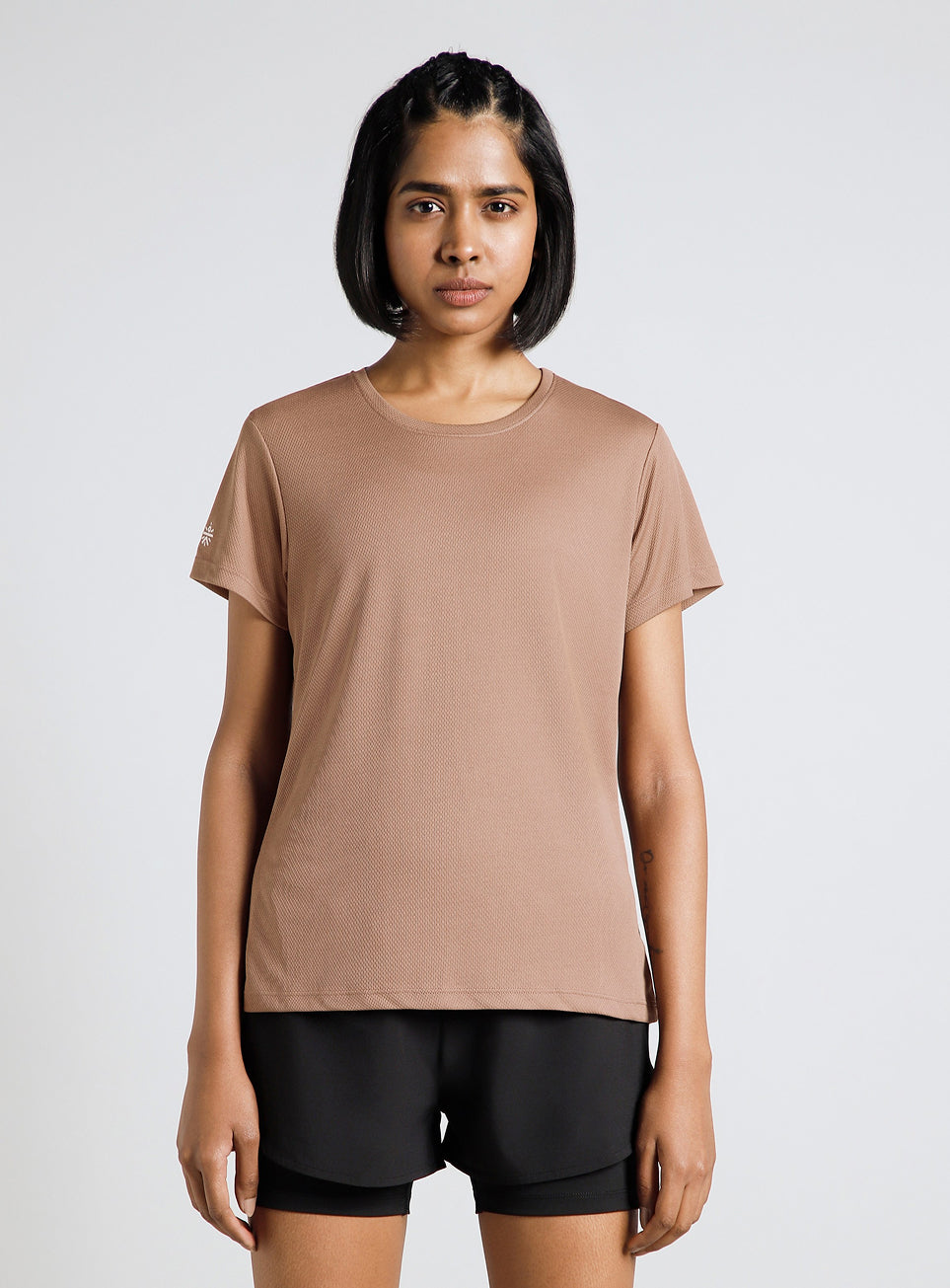Women's Brown Performance T-shirt