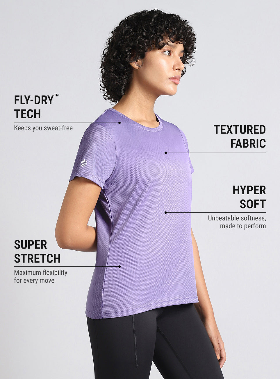Women's Purple Performance T-shirt