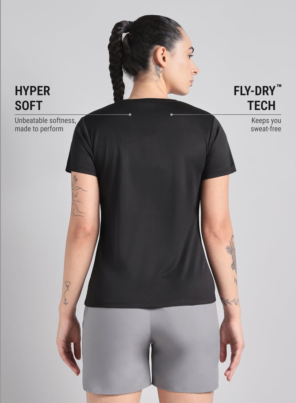 Women's Black Everyday Performance T-Shirt