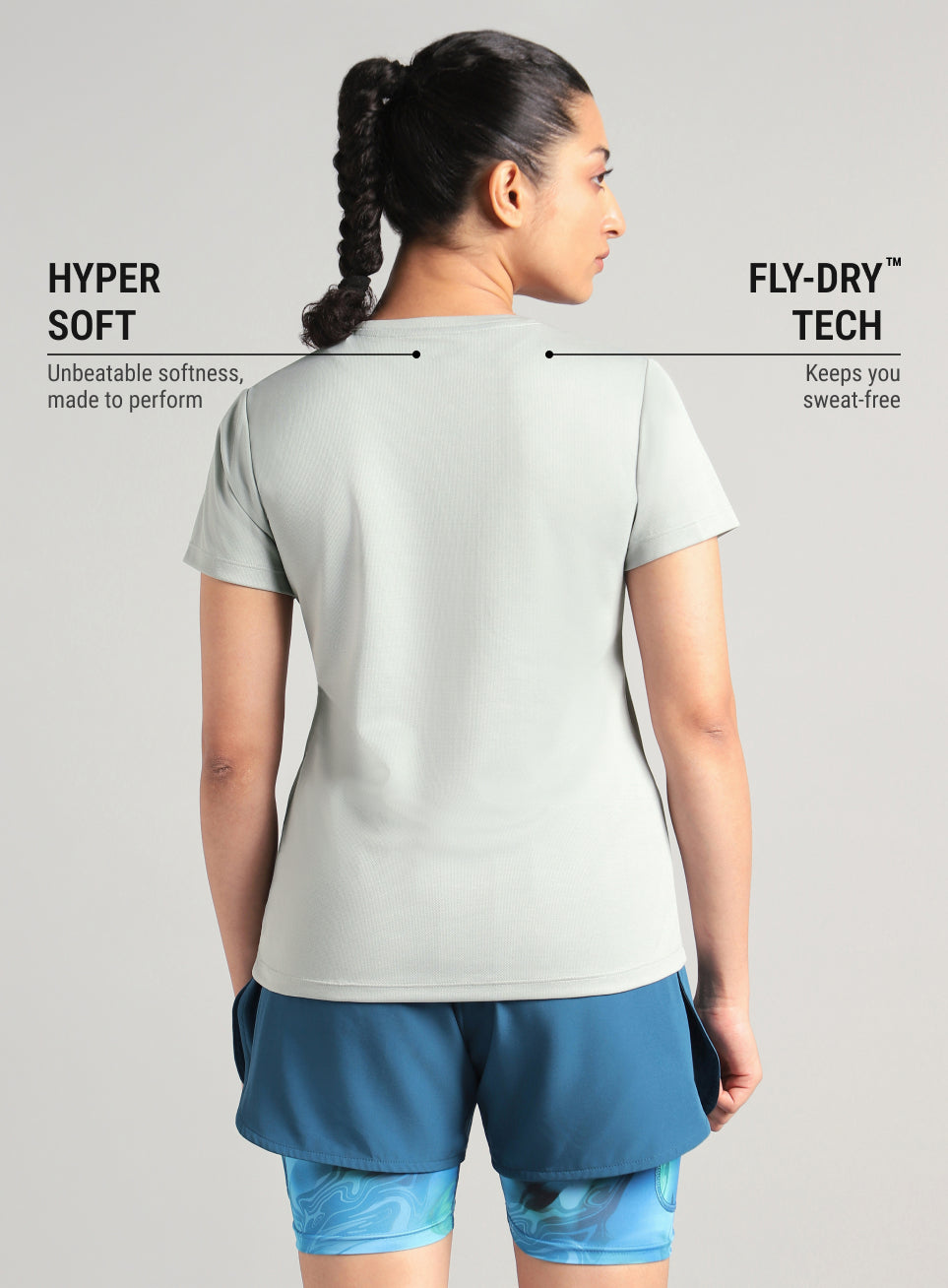 Women's Grey Everyday Performance T-shirt