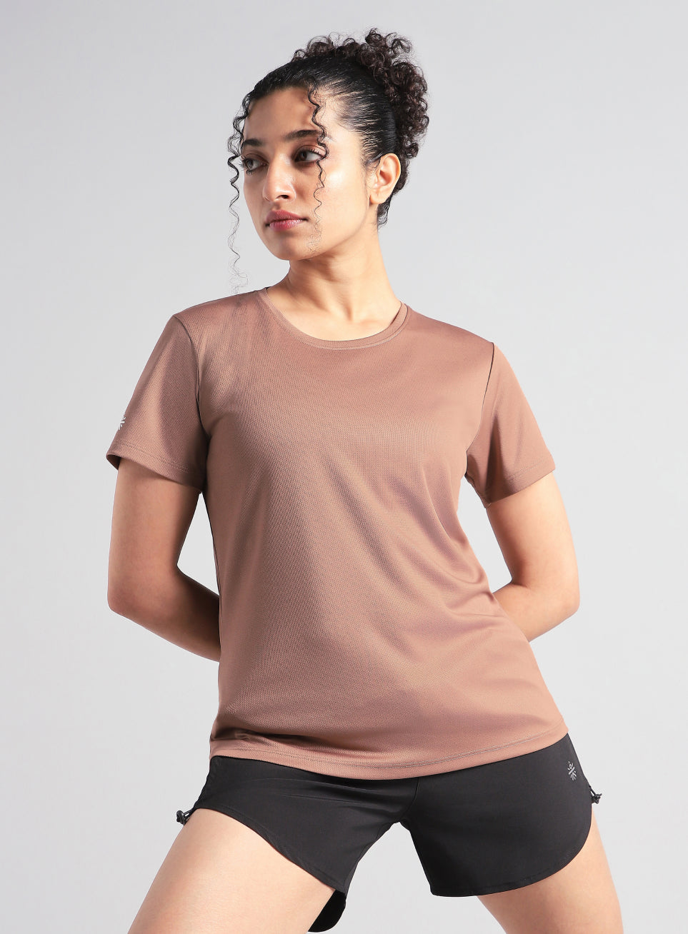 Women's Brown Training Essential T-shirt