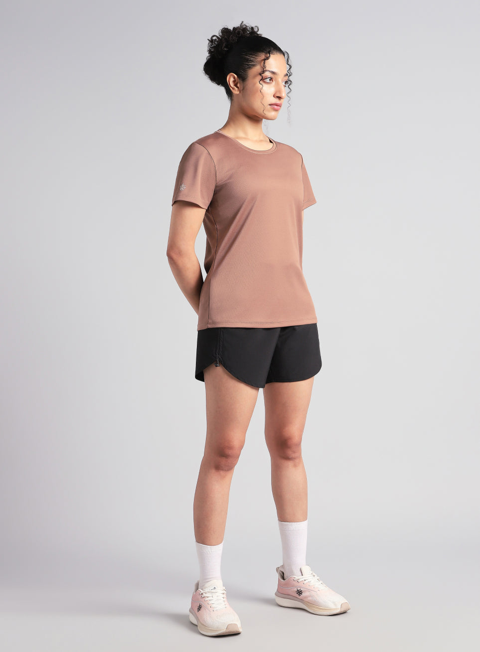 Women's Brown Training Essential T-shirt