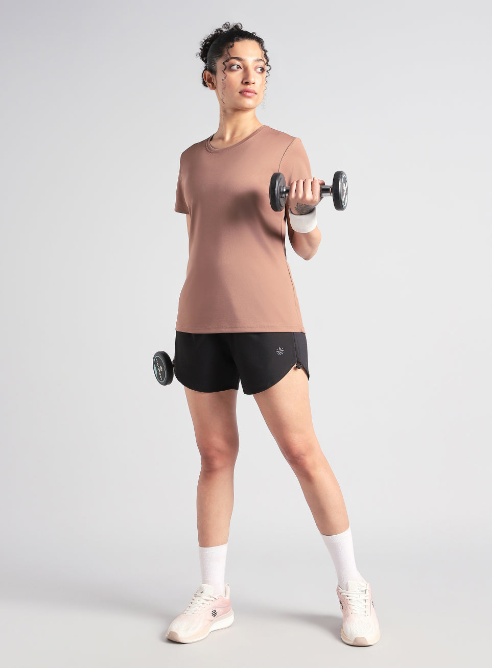 Women's Brown Training Essential T-shirt