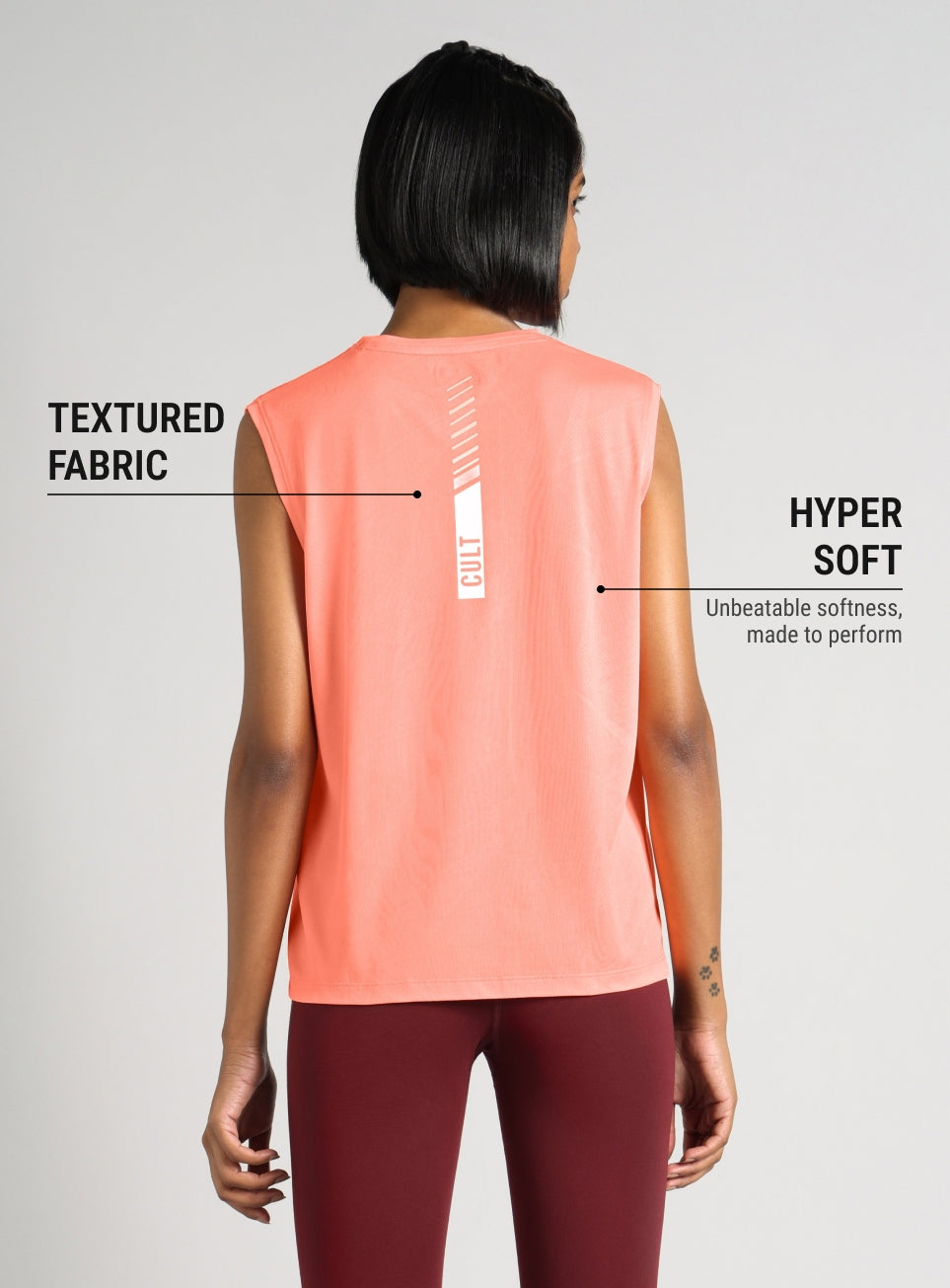 Women's Coral Boxy Fit Training Tank