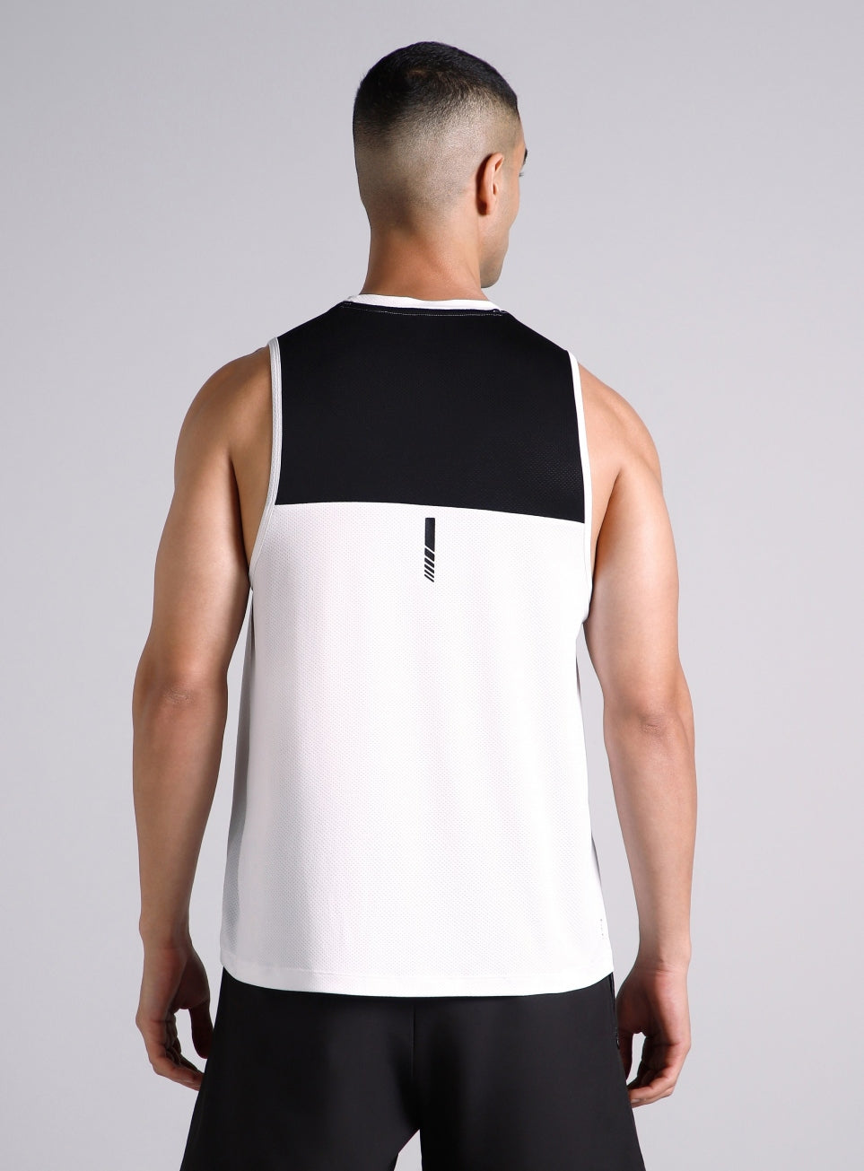 Men's White Train All Day Tank