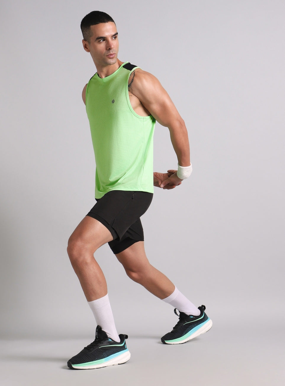 Men's Green Train All Day Tank