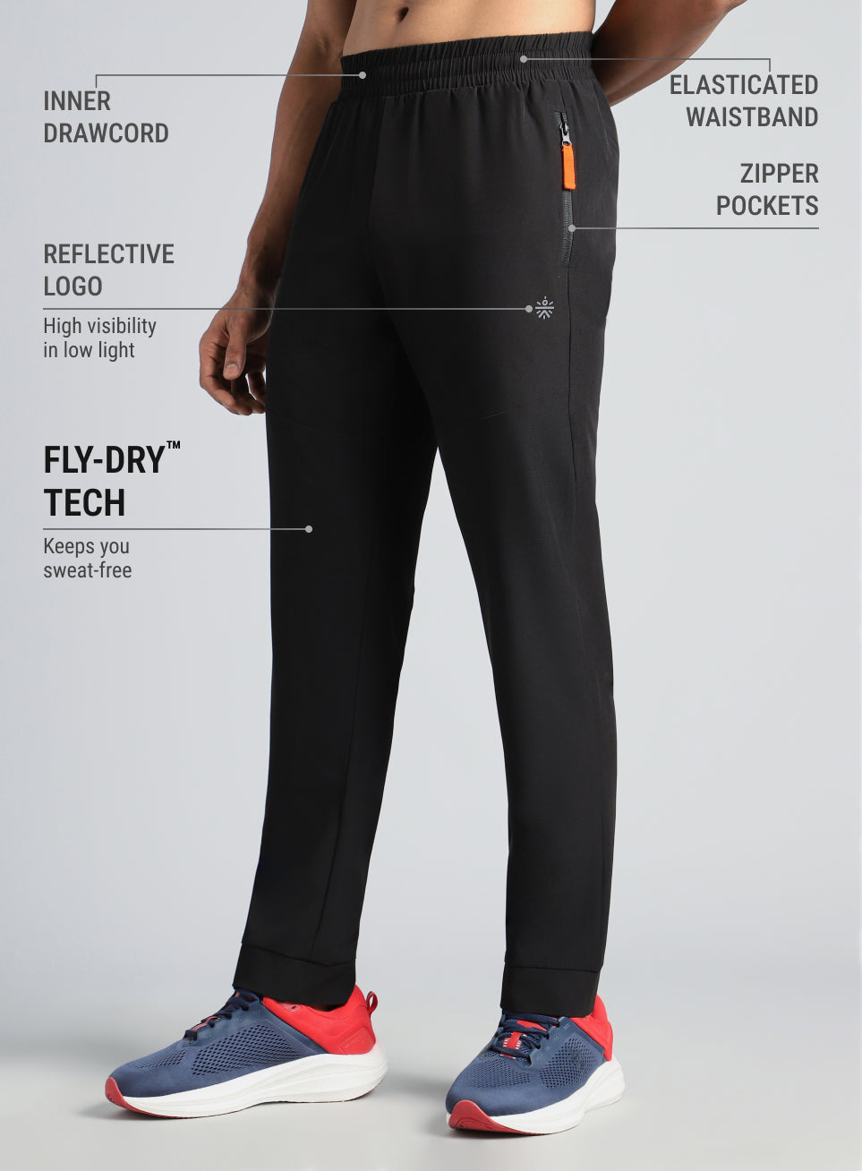 Men's Black Run Max Joggers