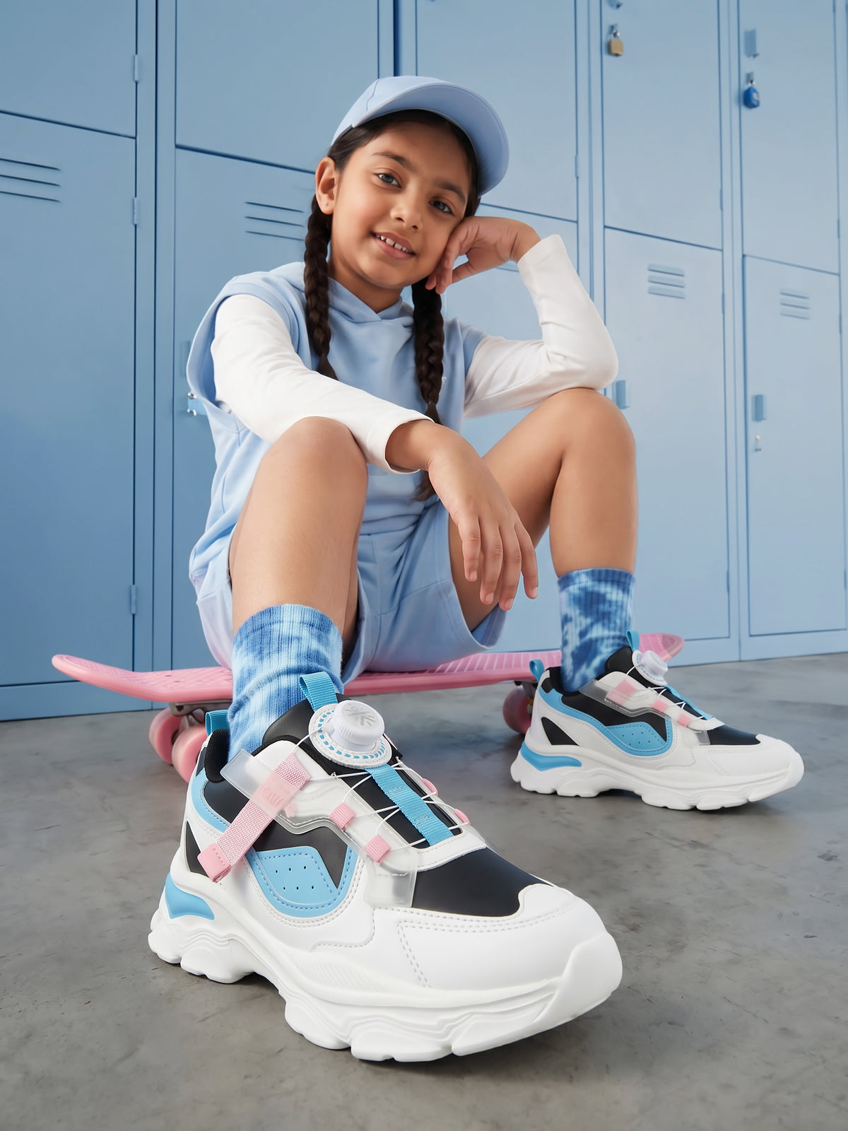 cult Kids' Zoomster Sneakers - White/Black